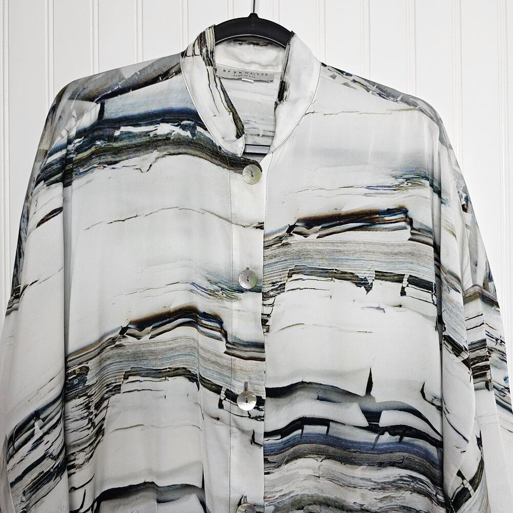 Bryn Walker Women's Silver Printed Danuta Jacket … - image 4